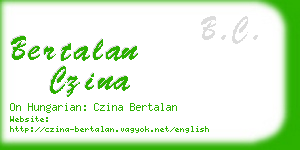 bertalan czina business card